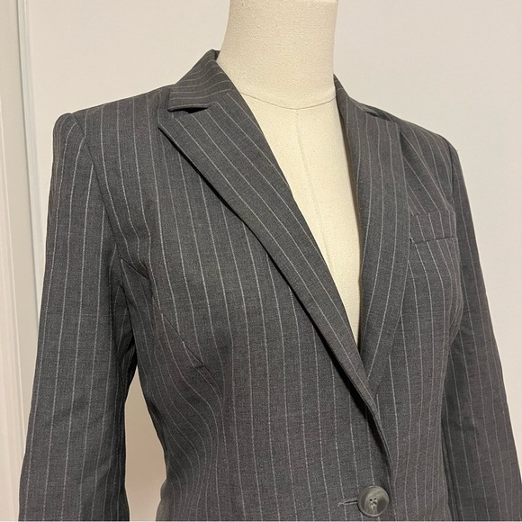 Tristan and Iseut Blazer Size 4 Lined Blue Gray Ladies Women Work Office - Picture 12 of 13